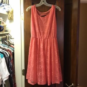 Coral pink dress